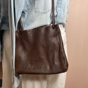Leaveland Classics Genuine Leather Shoulder Bag Brown Vintage Tote